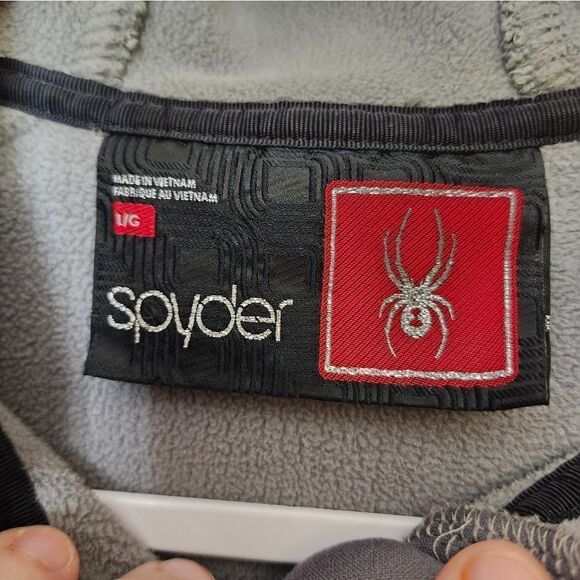 Spyder women's full-zip hooded sweater fleece-lined jacket Size LG - Picture 5 of 12